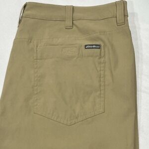 Eddie Bauer Men Khaki Travex Cargo Performance Hiking Outdoors Pants Size 38X30‎